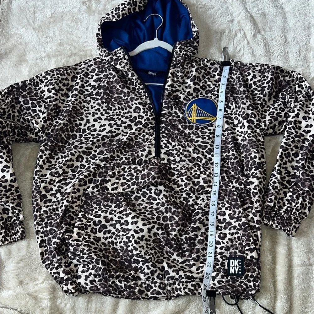Golden State Warriors Jacket‎  DKNY Leopard Print with Blue Lining